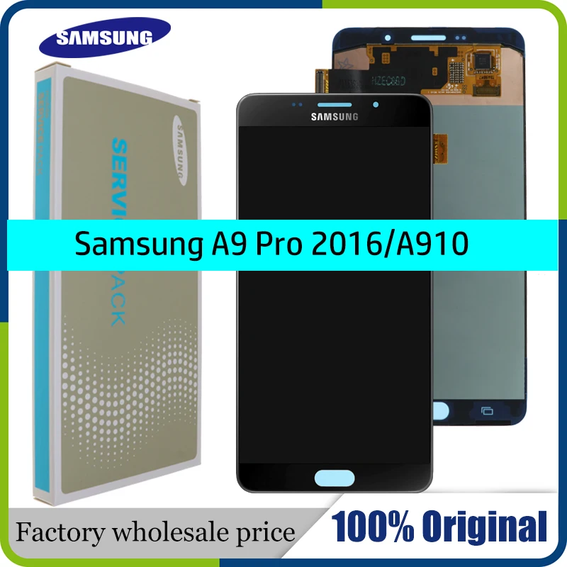 SUPER AMOLED 6 0 &quotAMOLED дисплей для SAMSUNG Galaxy A910 ЖК экран с сенсорным дигитайзером 2016 A9 Pro A9100 сменный дисплей|Экраны