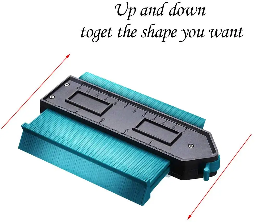 

Contour Gauge Self-Locking profiler Gauge Plastic Irregular Contour Protractor Angle Finder Rotary Measuring Ruler Machinist Too