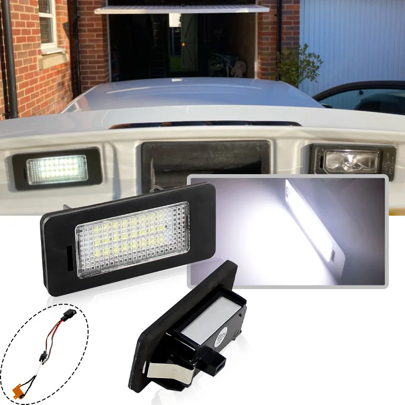 2 Pcs Car Number License Plate Lamp Led Light Accessories For Audi A5 / S5 Q5  TT RS 2008-2012 A4 B8 S4 10-12 8T0943021
