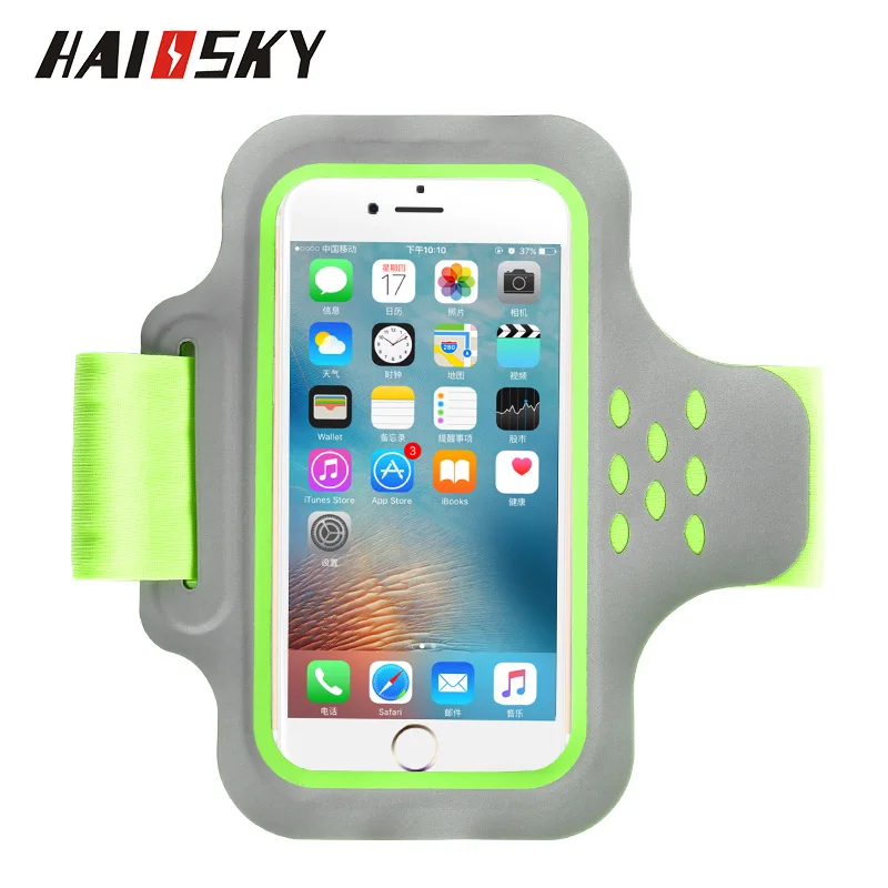 89 Green Haissky спортивные повязки на руку для бега, держатель, чехол для телефона на руку для iPhone 11 Pro XS Max X XR 8 7 6 6s Plus samsung A50 S10 S9 - Цвет: 89 Green