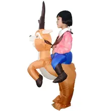 Детский Надувной Костюм с изображением лося, Рождественский нарядный костюм для вечеринки, детский надувной костюм с изображением лося