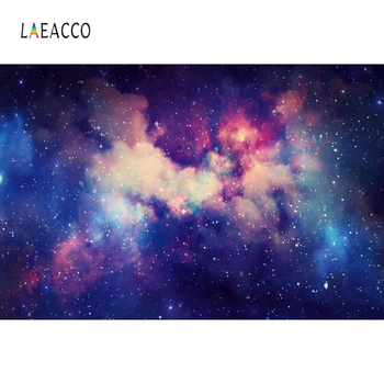 

Laeacco Sky Space Universe Stars Colorful Clouds Baby Photography Backgrounds Customized Photographic Backdrops for Photo Studio