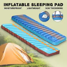 Сверхлегкий Надувной Спальный Коврик Надувной коврик матрас Открытый Кемпинг портативный синий водонепроницаемый спальный коврик для кемпинга