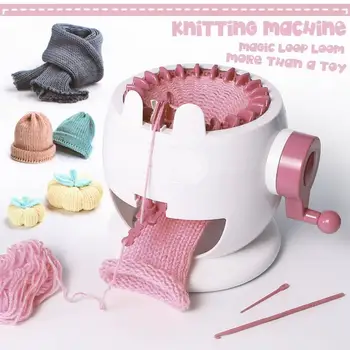 

1 Set Wool Needles Fabric Knitted Large Size DIY Weaving Machine Set Hand Knitted Scarf Sweater Hat Socks Lazy Man Artifact