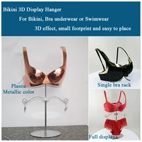 Plastic Hanger for Professional Bikini Underwear Store, Bra Display, Plated Metal Effect, Underwear Show Model, 34B & 34C Size 2