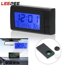 LEEPEE 2 в 1 Автомобильный ЖК-дисплей цифровой Дисплей Часы & Температура синий Подсветка авто часы термометр автомобиля украшения электронные часы LEEPEE 2 в 1 Автомобильный ЖК-дисплей цифровой Дисплей Часы & Температура синий Подсветка авто часы термометр автомобиля украшения электронные часы