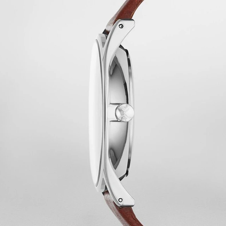 Skgen Holst коричневые кожаные многофункциональные часы для мужчин повседневные кварцевые часы Роскошные relojes hombre-SKW6086