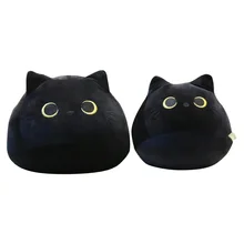 Jouets animaux en peluche en forme de chat noir, jolis oreillers en peluche douce, poupée, cadeaux de saint valentin pour filles, ornement
