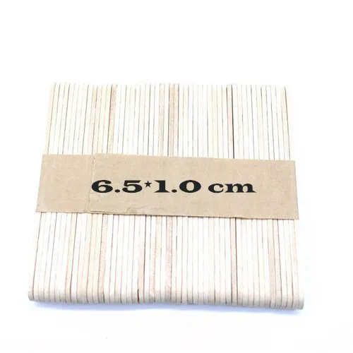 6.5x1 cm wood 50 шт. цветные деревянные палочки для сладостей деревянные палочки для мороженого DIY ручные поделки художественное мороженое, конфета на палочке торт художественные инструменты игрушки для детей - Цвет: 6.5x1 cm wood