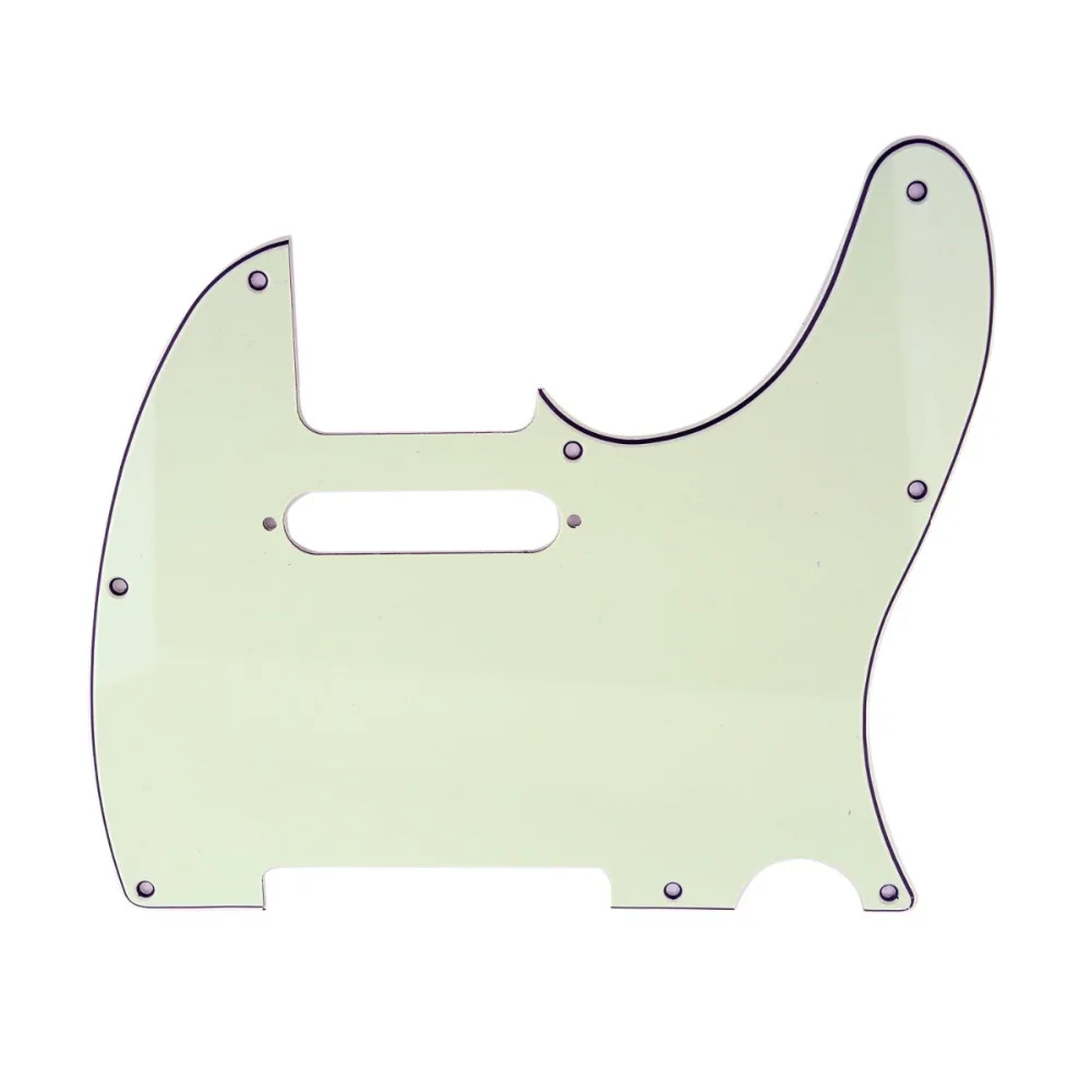 Musiclily 8 отверстий Tele гитары накладку для США/мексиканский сделано Fender Стандартный Telecaster современный стиль, 3Ply слоновой кости