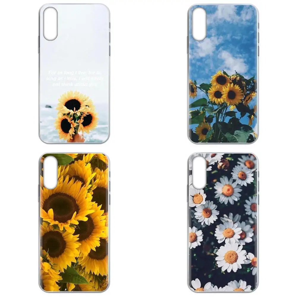 Beautiful Sunflower Flower Blossom TPU Call Box For Sony Xperia Z Z1 Z2 Z3 Z3+ Z4 Compact Z5 Plus M2 M4 XA XA1 XZ Premium | Мобильные