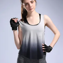 Градиентная цветная окрашенная Спортивная Йога Бег Фитнес облегающая быстросохнущая дышащая верхняя одежда женский комбинезон жилет