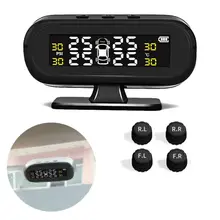 Солнечная энергия, Умная Автоматическая охранная сигнализация с датчиками, система контроля давления в шинах, цифровой ЖК-дисплей