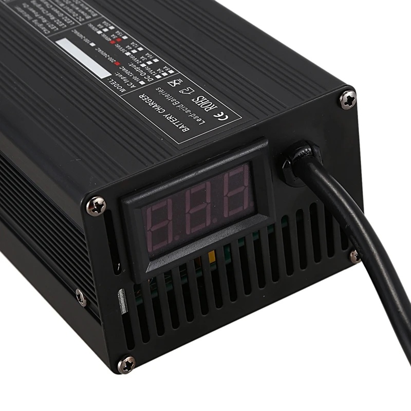 Trickle Mode 48V 5A Golf Cart Fully Automatic Battery Charger LED Status Lights 3-Pin Connector Fast Charge for EZ-Go RXV TXT Po