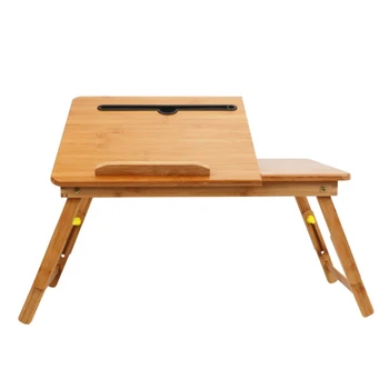 

Laptop Bed Tray Multi Tasking Bamboo Lap Desk Folding Tray Table Smartphone Tablet Lap Tray for Homework Study