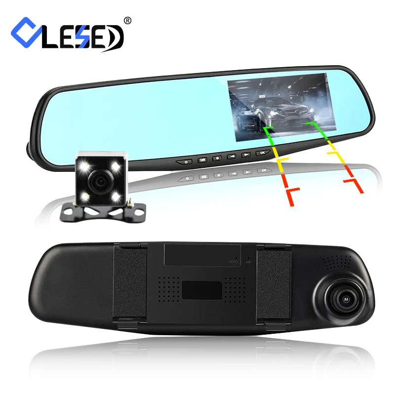 dual lens car camera rearview mirror auto dvrs cars dvr full hd 1080p night parking video recorder registrator dash cam | Автомобили и