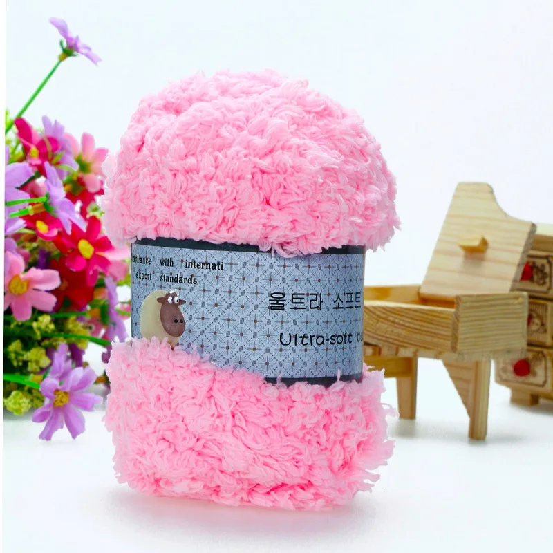 Пряжа для вязания крючком DIY кашемировая пряжа для вязания мягкая теплая Детская Пряжа для ручного вязания товары ручной вязки шерсть коралловый кашемир плюш - Цвет: 2