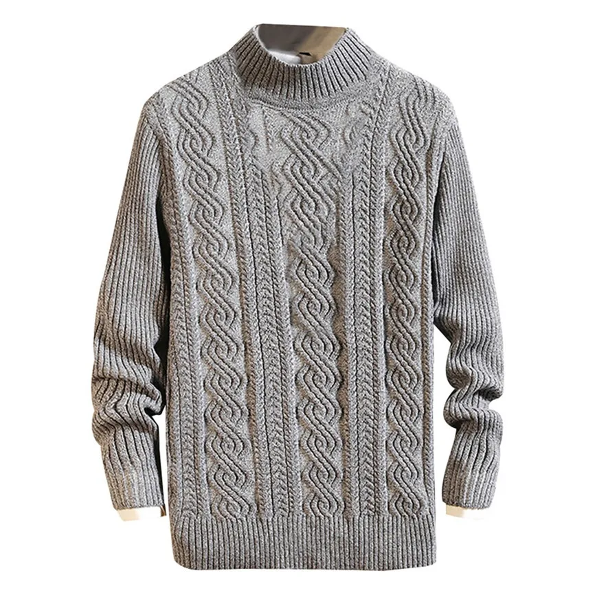 New Sweater Men Long Sleeve Pullover Outwear Man O-Neck Sweaters Tops Slim Solid Fit Knitting Clothing 4 Colors