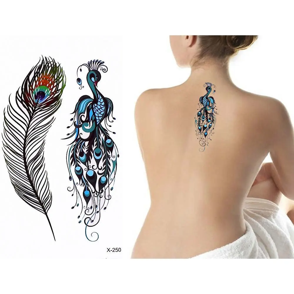 Tatouage Femme Bas Du Dos Plume Paon Imperméable Tatouage Autocollants Plume Temporaire Tatoo Art Corporel  Bras Dos Main Fille Hommes Femmes Faux Tatouages Flash Tatto - Temporaire  Tatouages - AliExpress