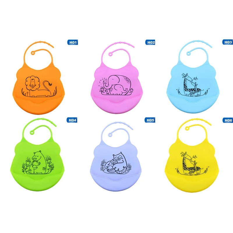 New Children Baby Eat Bib Bib Baby Silicone Rice Bowl Baby Waterproof Leak-Proof Feeding Children Feeding Pocket