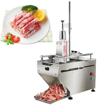 

New high quality slicer commercial multi-function frozen meat lamb sliced beef roll 400W variable speed motor slicer machine