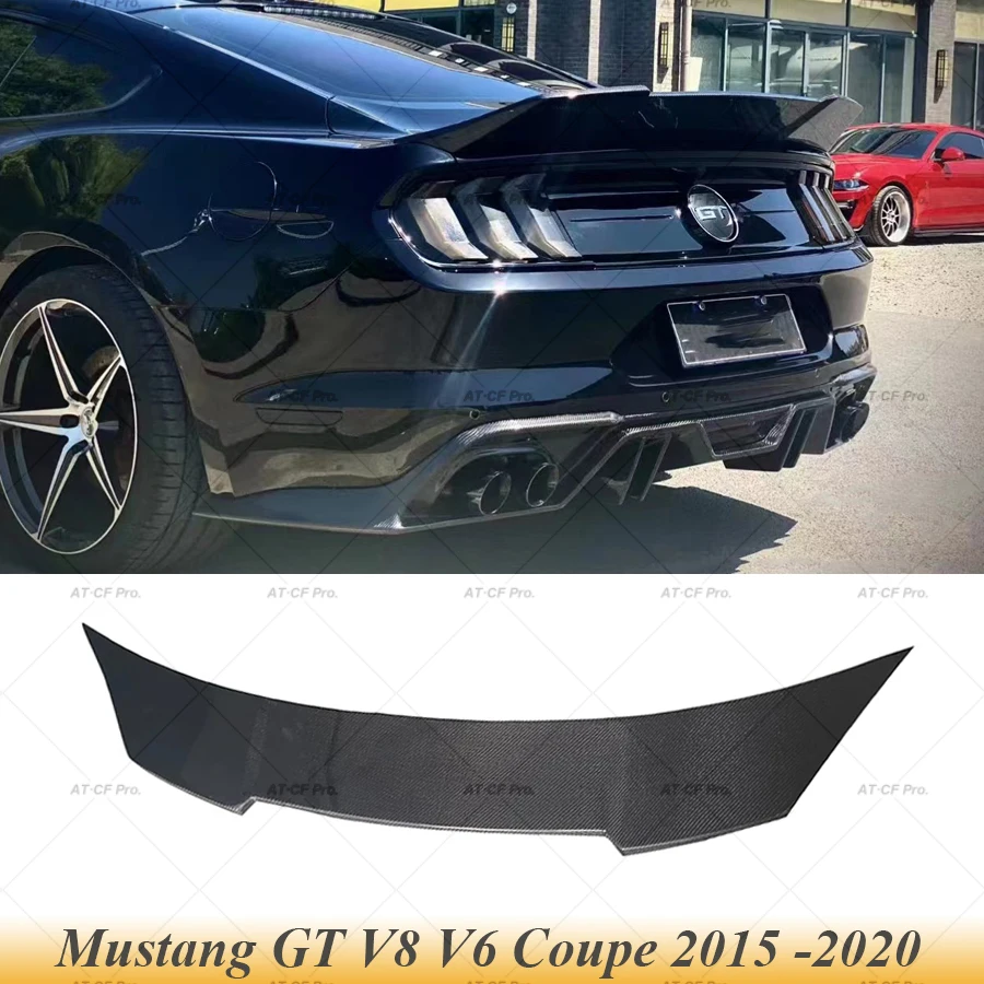 Fibra Di Carbonio Frp Posteriore Boot Spoiler Tronco Labbro Ali Spoiler Car Styling Per Ford Mustang Gt V8 V6 Coupe 2015 -2020 Stile Robot