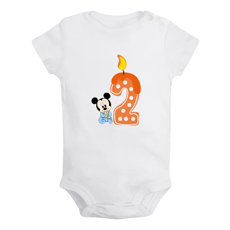 ifBaby2834W Милая Одежда для новорожденных девочек и мальчиков с изображением Минни Маус, 2 года комбинезон с короткими рукавами, Подарочный костюм - Цвет: ifBaby2834W