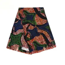 Африканская ткань гарантия настоящий голландский воск синий и зеленый узор печать ткань модный дизайн