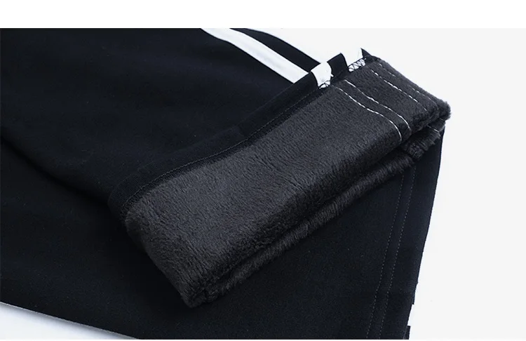 Зимние Бархатные утолщенные штаны для мужчин, повседневные штаны для бега с теплым мехом, флисовые штаны с эластичной резинкой на талии, спортивные штаны