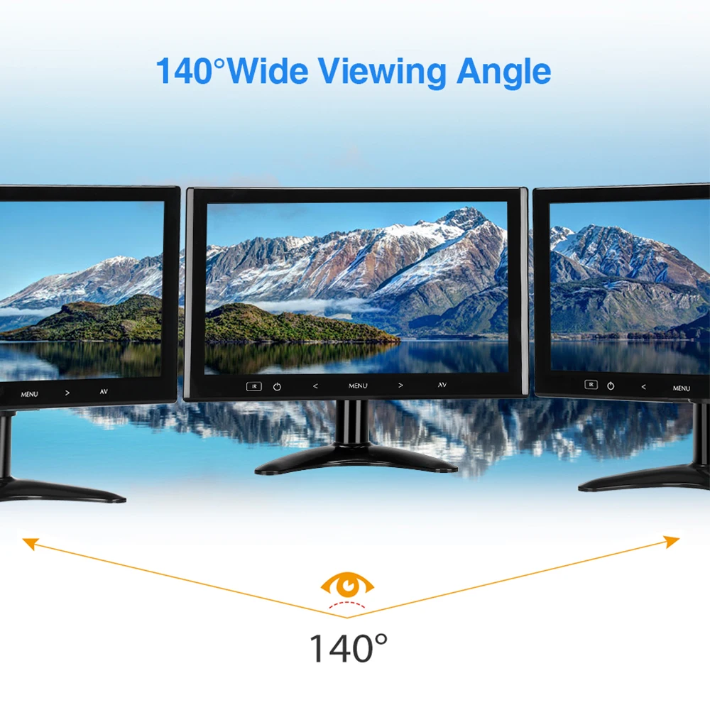 Eyoyo EM07L 7 дюймов ЖК-дисплей Экран компьютер ТВ монитор Экран 1024X600 HDMI, VGA, AV Specker для портативных ПК автомобиля офисная мебель для дома безопасности 12V