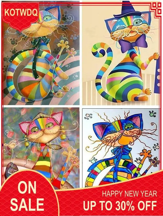 Серия кошек DIY наборы для алмазной живописи взрослых детей полная дрель