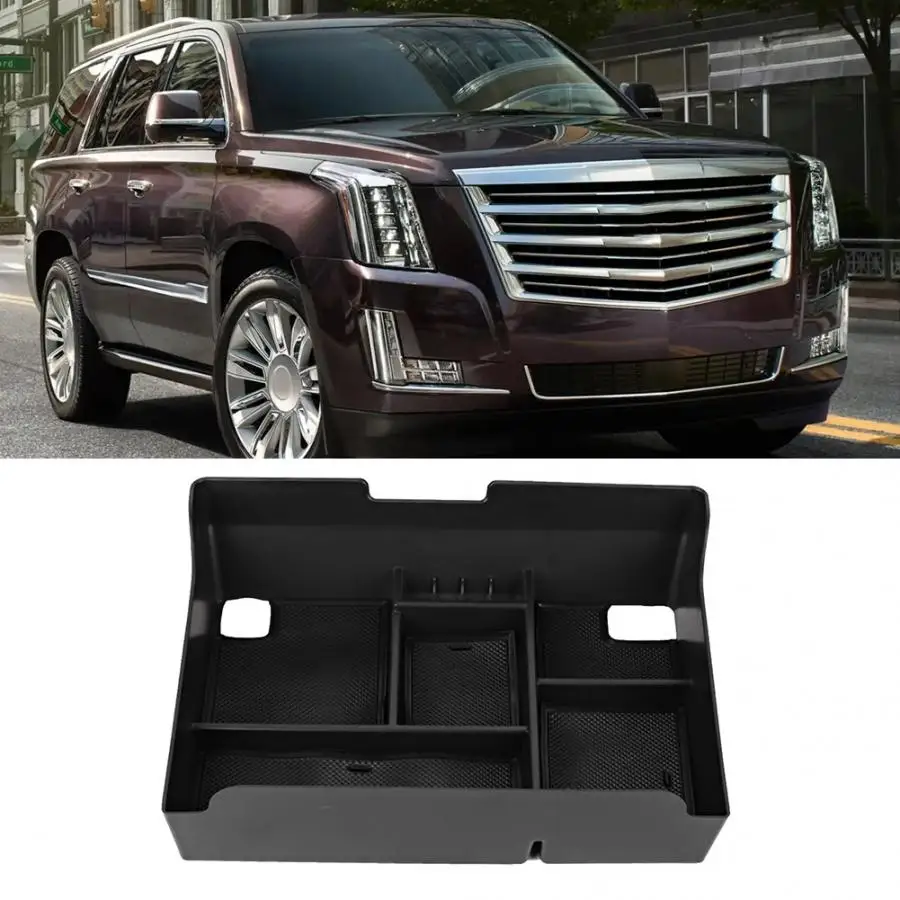Car Center Console Organizer Armrest Storage Box Tray Fit for Cadillac Escalade