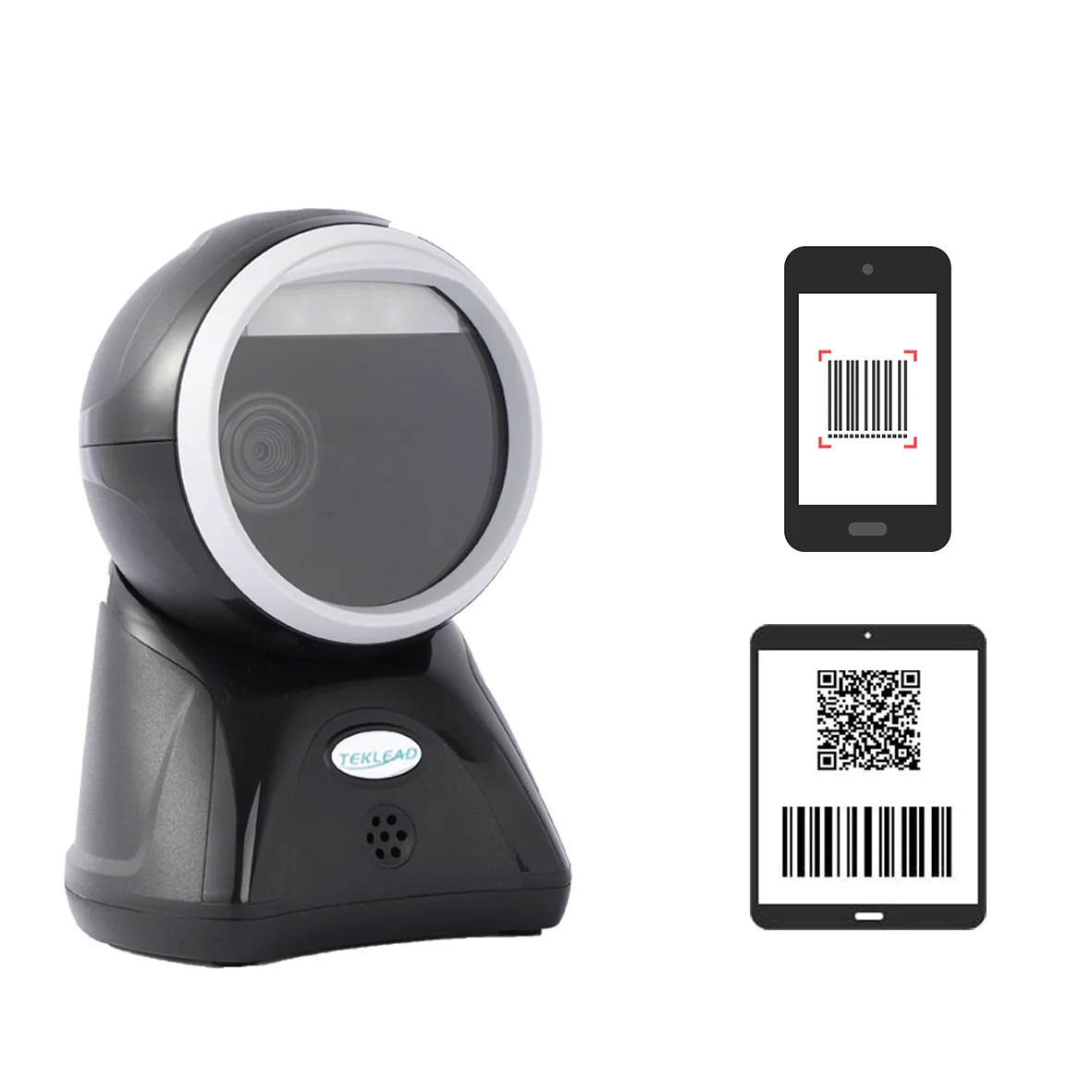Alto com Cabo de Usb Todo o Leitor de Código de Barras o Código de Barras do Desktop 2d do Custo-benefício qr para o Verificador de Preço do Supermercado da Loja Varejo 1d 2d 7 O código de barras do desktop 2d