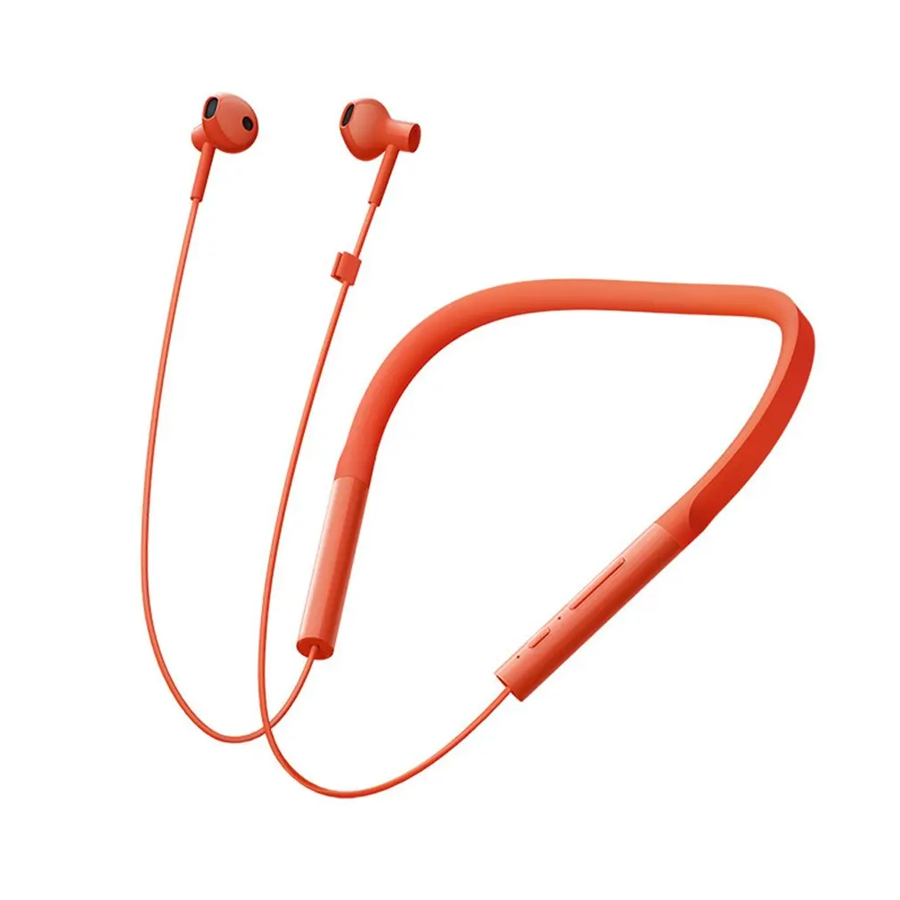 red Новейшие Xiao mi воротник Bluetooth гарнитура Молодежная версия новые с шейным ободом спортивные наушники Быстрая зарядка mi беспроводные наушники D5 - Цвет: red