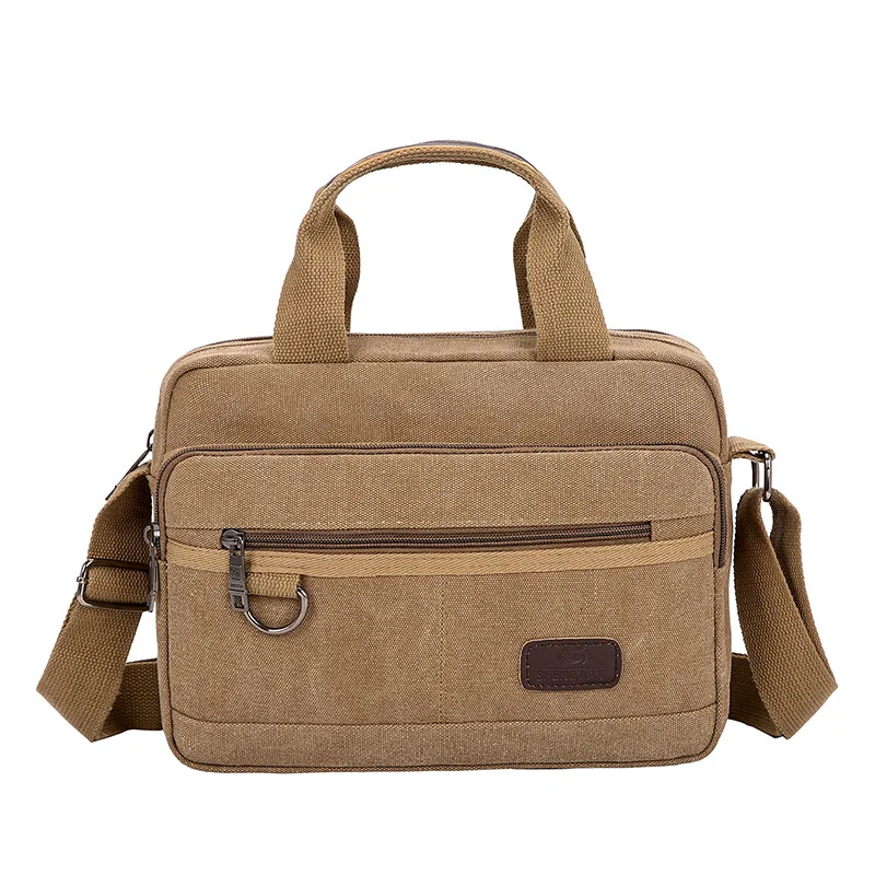 

MEN'S Single-shoulder Bag Canvas Bag Shoulder Bag Retro Multifunctional Briefcase Handbag