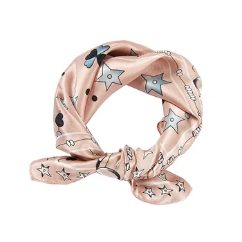 

2020 New Style Elegent Women Square Silk Scarf 53*53cm Fashion Women Spring And Autumn Geometric Pattern Printed Silk Scarf