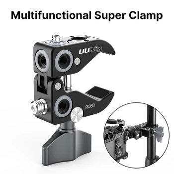 

UURig Metal Super Clamp Securing Clip Portable Travel Tripod for Canon Sony Nikon DSLR Accessories
