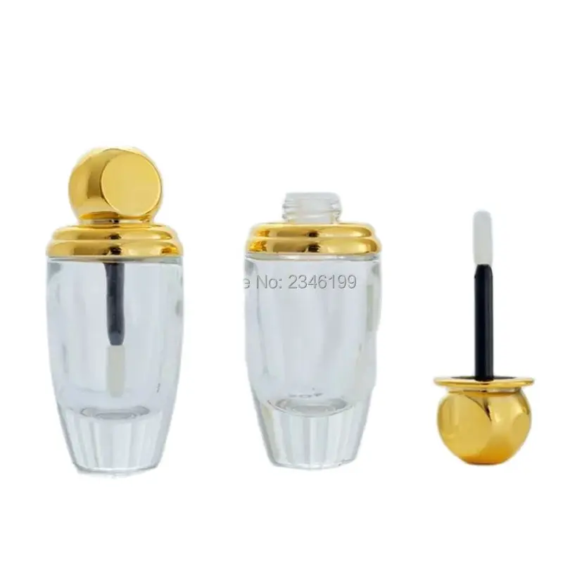 Glass Lipgloss Tube Golden Lip Glaze Tube Empty DIY Lip Gloss Container