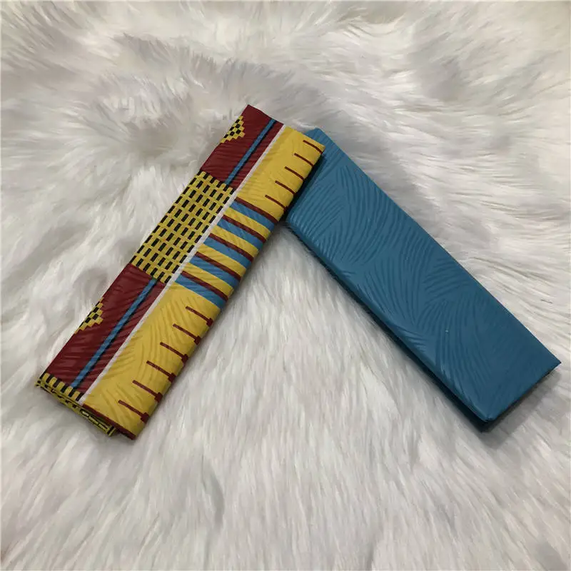 Анкара ткань Африканский настоящий воск принты Гана Kente Ткань 2+ 2 ярдов настоящий воск африканская ткань тиснение для леди AW - Цвет: 5