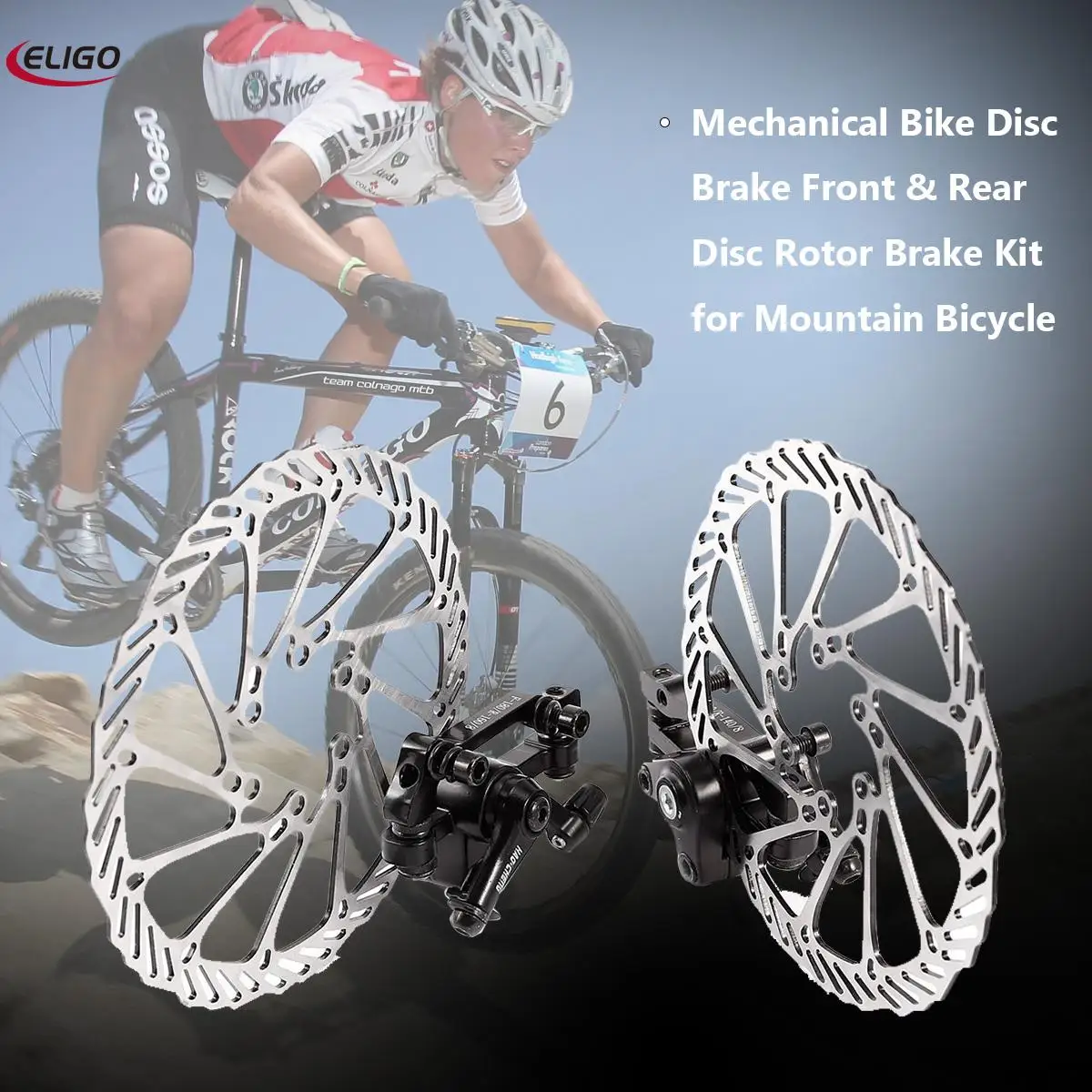 Пара передних и задних алюминиевых дисковый тормоз ротора наборы для