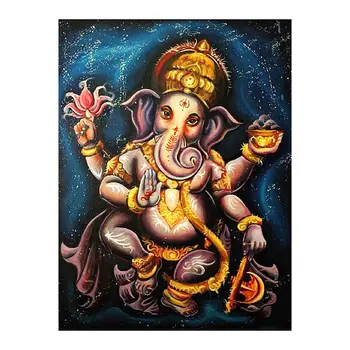 

Indian Religious Rigures Diamond Painting Round Full Drill Nouveaute DIY Mosaic Embroidery 5D Cross Stitch Elephant Trunk