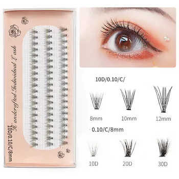 

60pcs professional makeup eyelashes single clustered eyelashes grafting false eyelashes eyelash extension single eyelash bundle