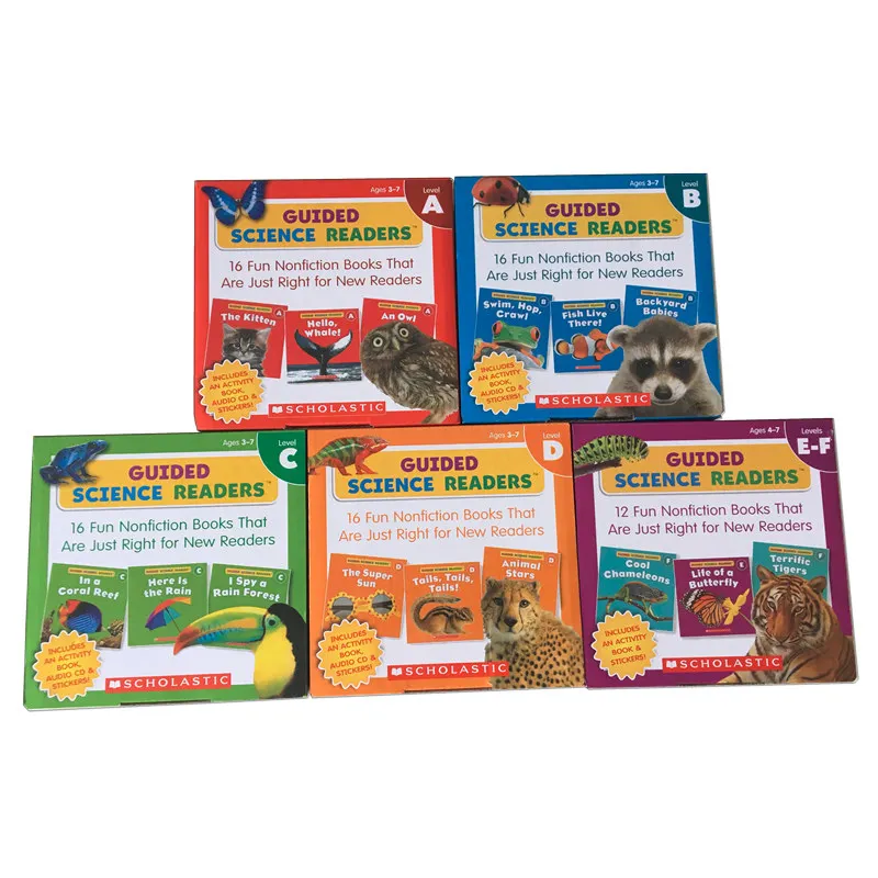 5 шт./набор детские книги с руководством на английском языке|Чтение| |