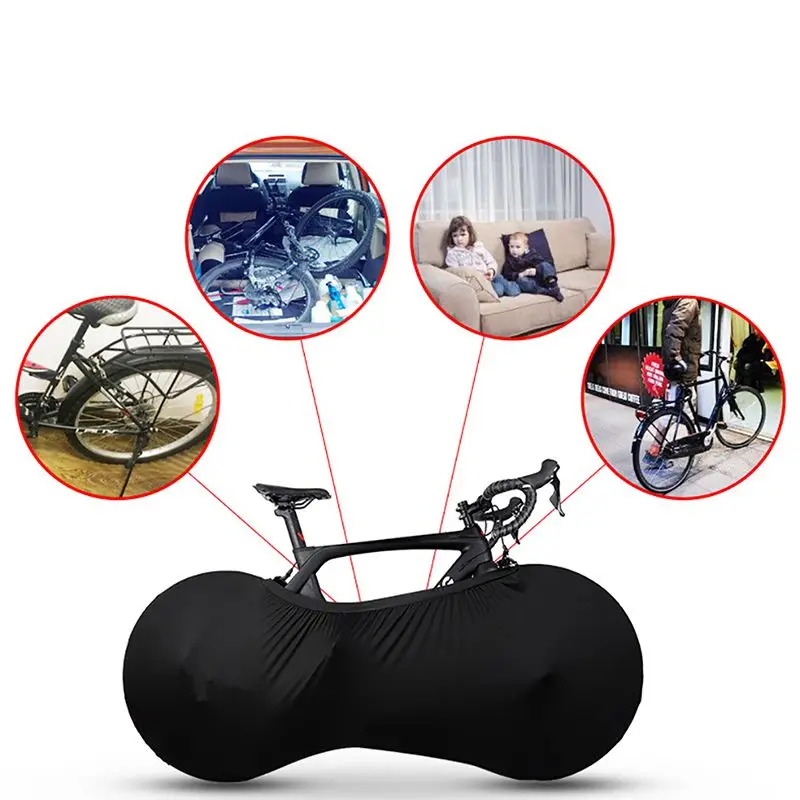

Bike Cover Practical Indoor Anti-dust Bicycle Garage Wheel Chain Cover Storage Bag folded protective Gear