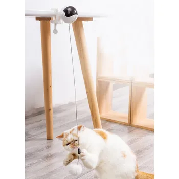 

Cat Feather Toy Automatic Cat Teaser Flutter Rotating Ball Interactive Electric Funny Training Puzzler Liftibf Ball Teaser Gift