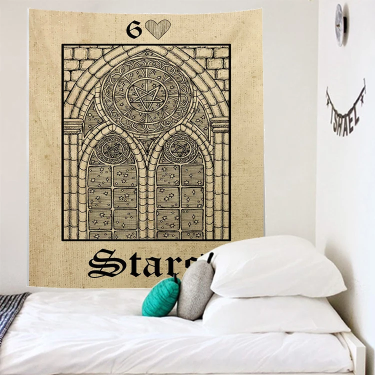 Tarot Star Tapestry Wall Tapestry Wall Hanging Psychedelic Tapestry Celestial Tapestry Decor for Bedroom Living Room tap617 - Цвет: 3
