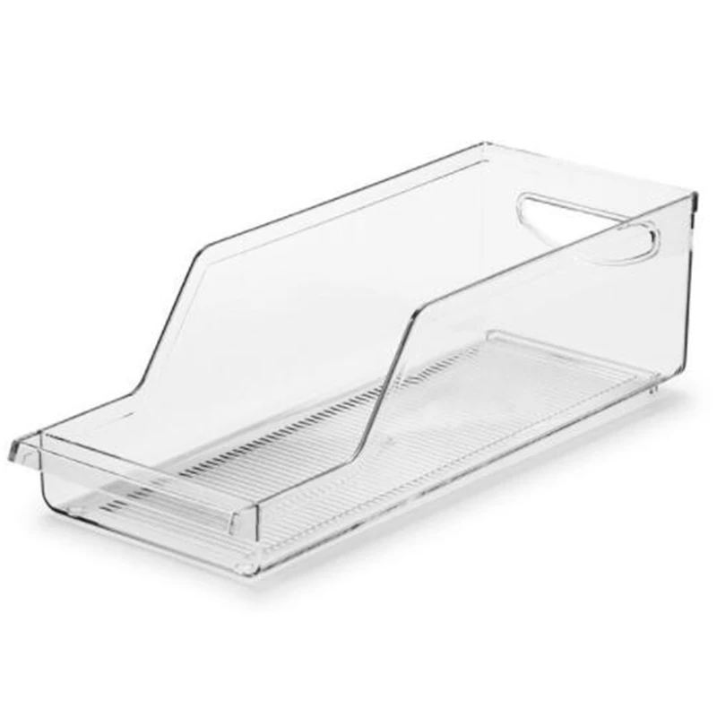Fashion-Plastic Refrigerator and Freezer Storage Organizer Water Bottle and Drink Holder for Kitchen, Basement, Garage Fridge, B