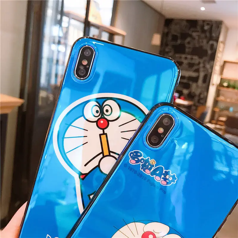 Чехол iphoneX 6 6s 7 8 Plus XR XS Max, мягкий чехол с рисунком из мультфильма, синий-ray Tinker Cat shell