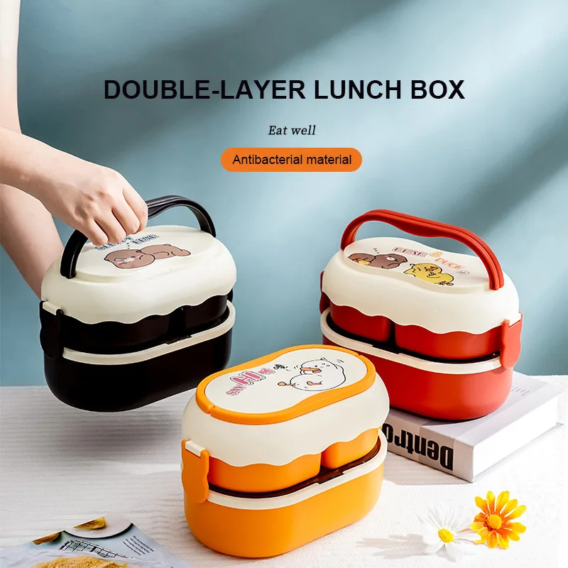 Kids' Bento Lunch Box With Antibacterial Plastic Container