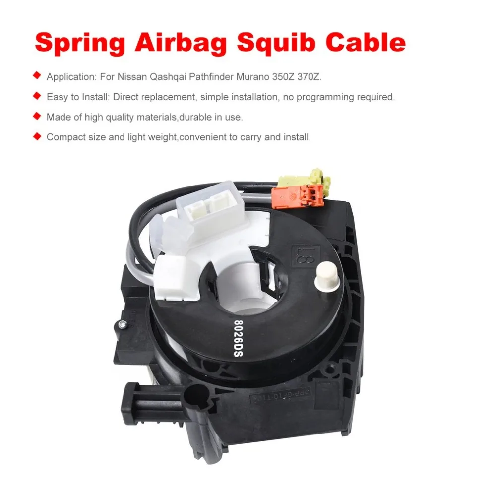 maXpeedingrods 1* Airbag Clock Spring Squib Spiral Cable for Nissan Navara Qashqai X-Trail 